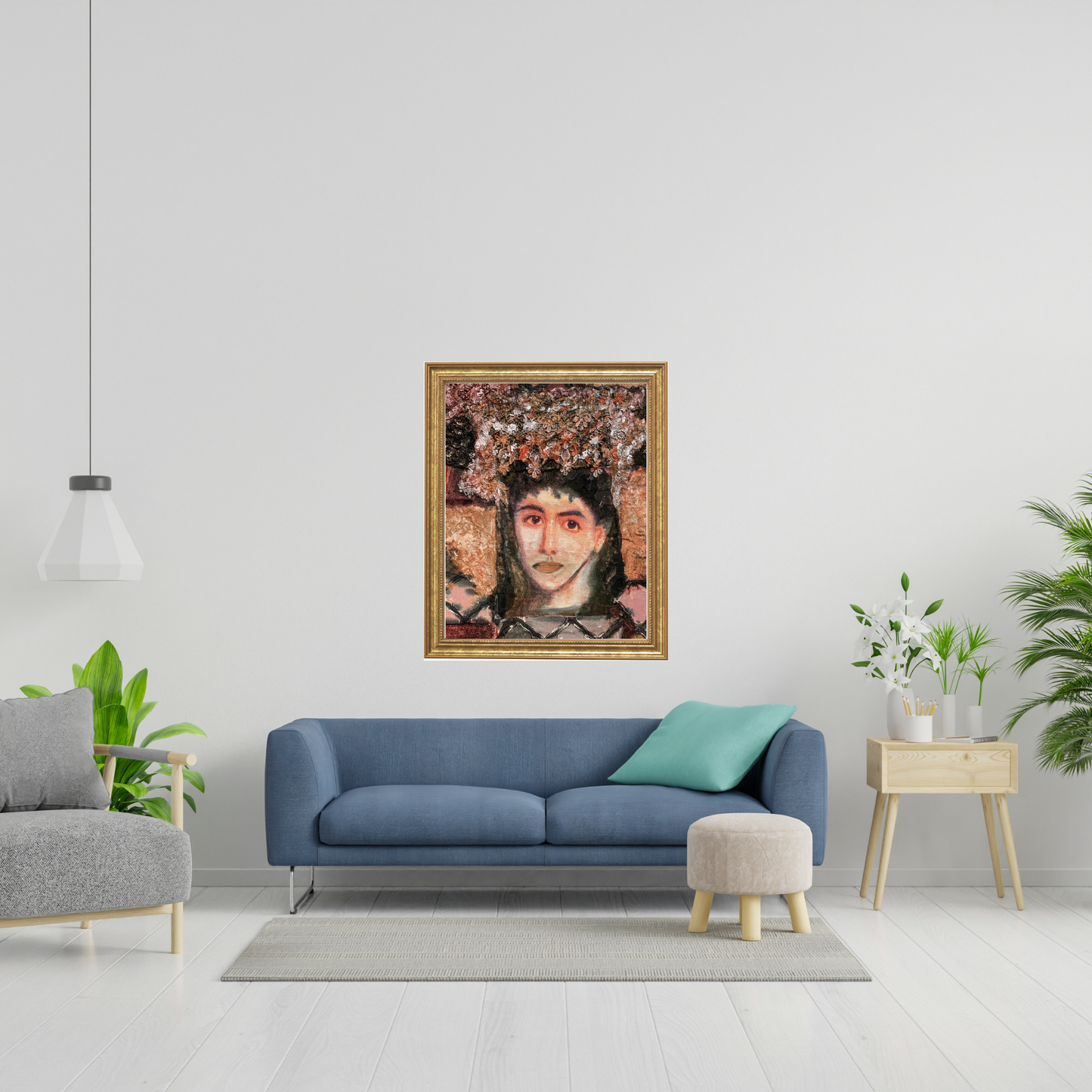 
Anastasia fine art portrait print by Sara Palacios showcasing a detailed lace headpiece and museum-grade gallery texture.